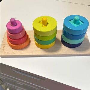 Pink and Orange Learning Stacking Toys